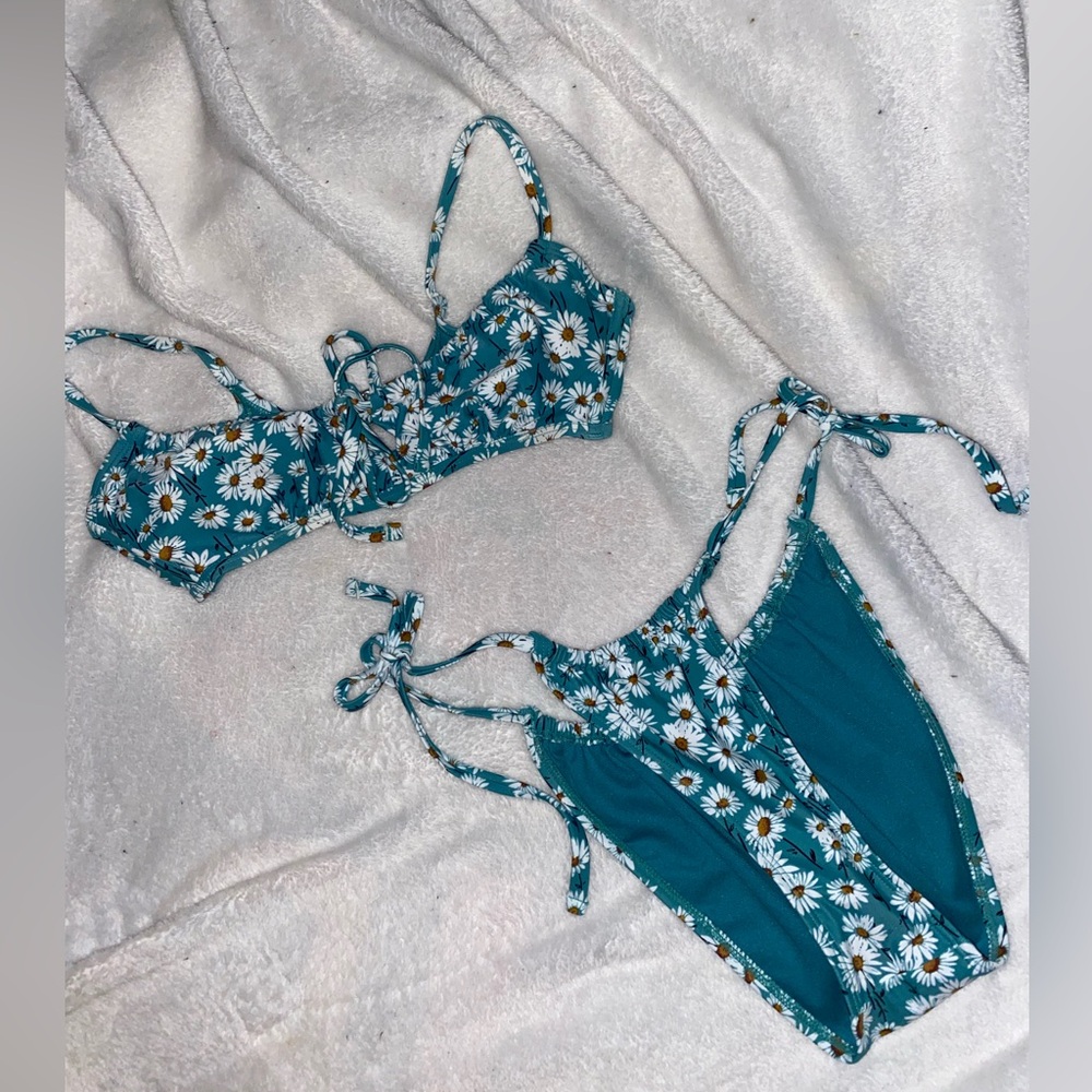 Blue floral high waisted bikini from target!
